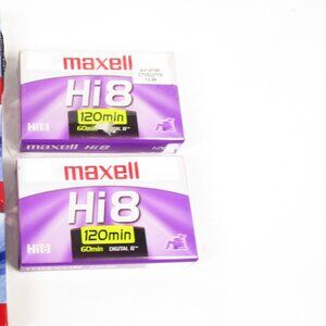 2 Maxell Hi8 P6-120XR Metal Professional Quality Digital8 Video Tapes NEW SEALED